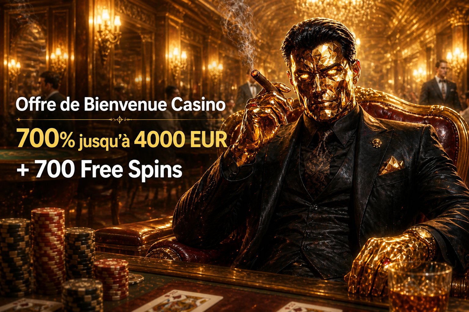 LuckyGem Casino bonus bienvenue 700% jusqu'à 4000€